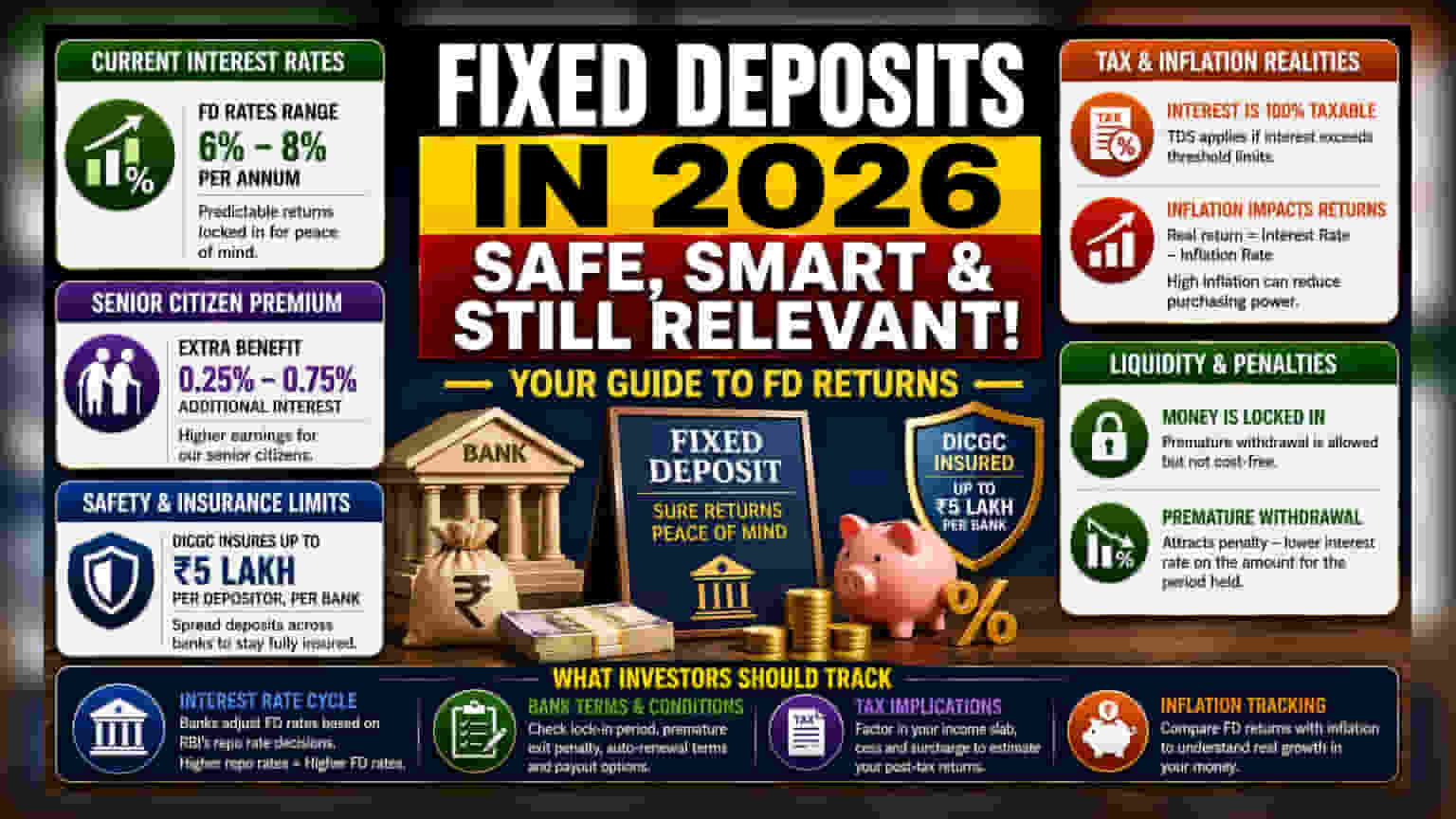 FD Rates In India 2026: Understanding Returns, Taxes And Risks