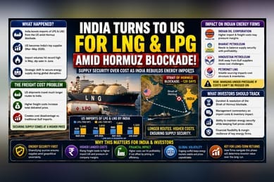 India Shifts LPG & LNG Sourcing to US Amid Hormuz Blockade