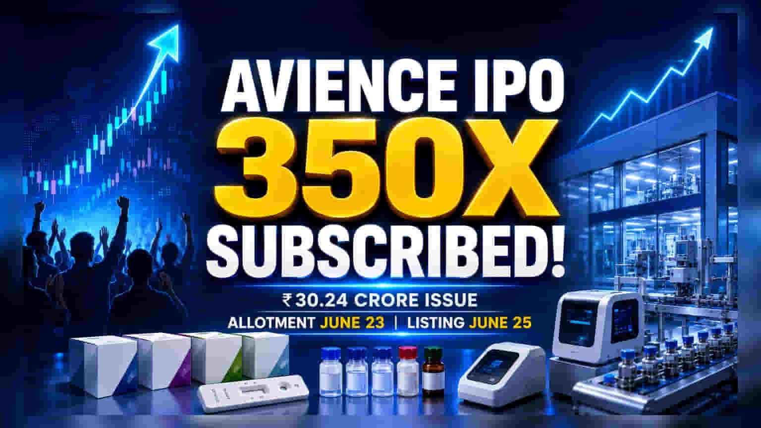 Avience Biomedicals IPO: गुंतवणूकदारांनी केली पैशांची बरसात! तब्बल **350** पटीने सबस्क्राईब