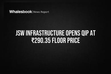 JSW Infrastructure Opens QIP At ₹290.35 Floor Price