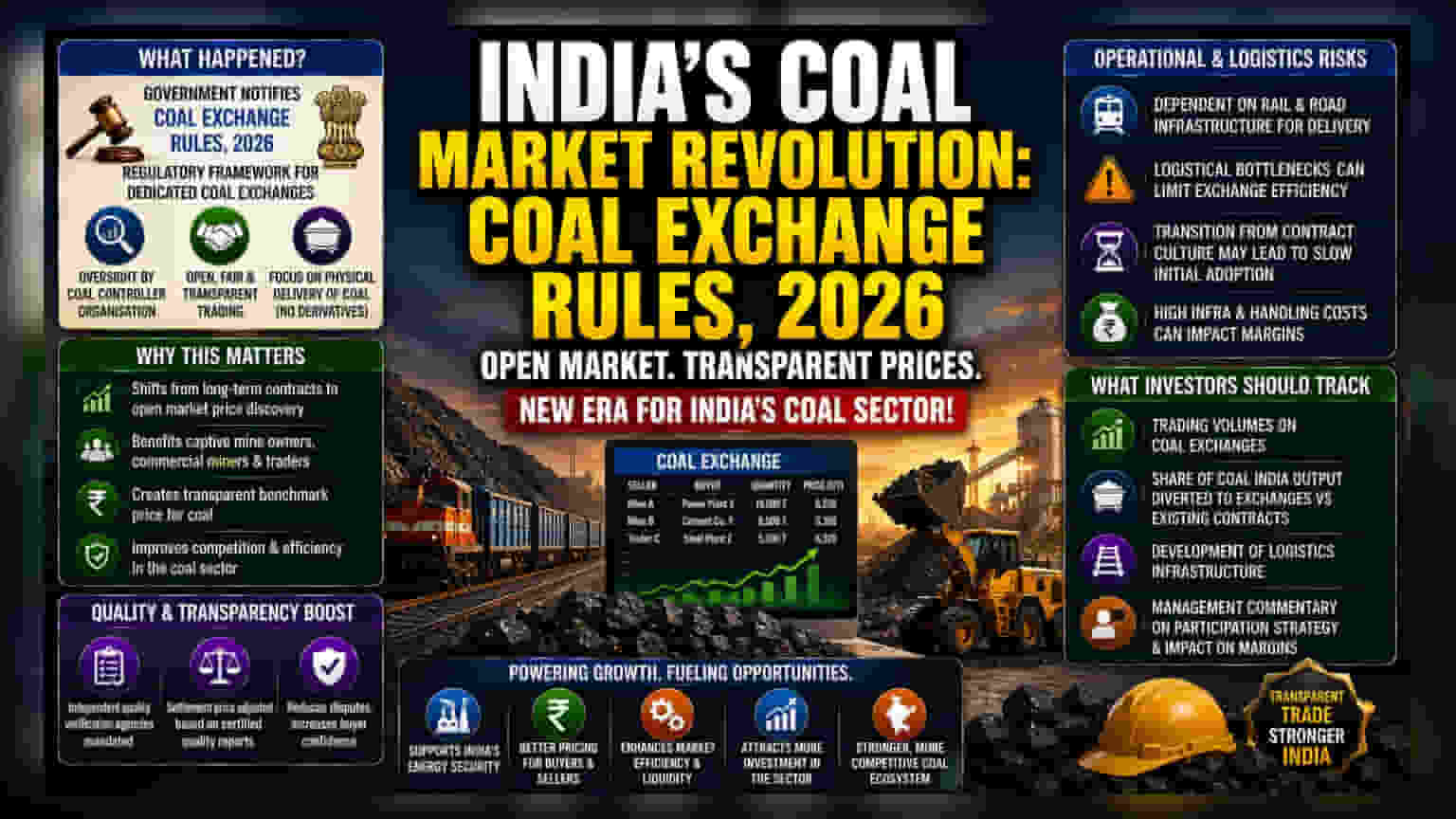 India Notifies Coal Exchange Rules 2026 to Enable Market Price Discovery
