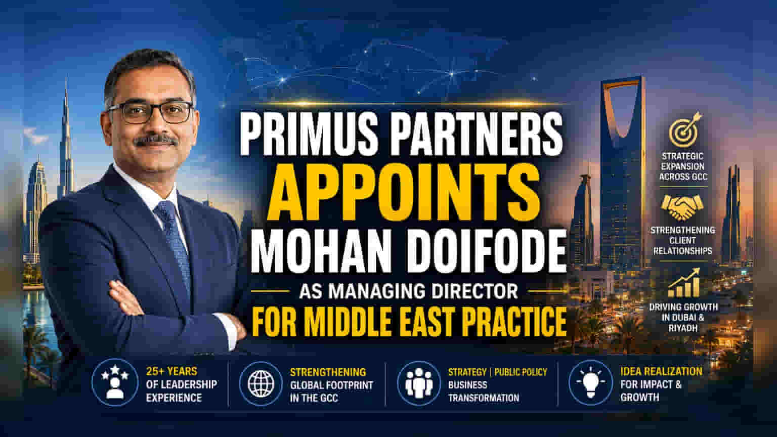 Primus Partners Appoints Mohan Doifode to Lead Middle East Expansion