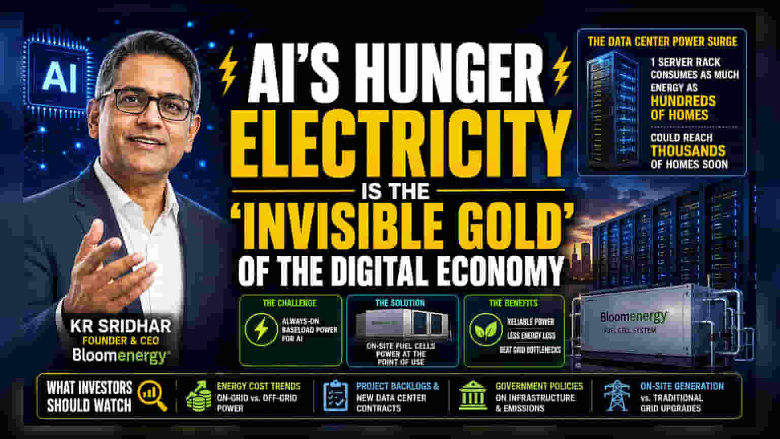 Bloom Energy CEO Sees AI Driving Massive Power Demand