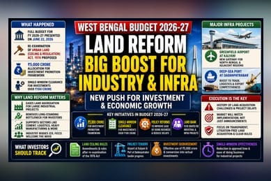 West Bengal Budget 2026: Land Reform Pivot and New Infrastructure Push