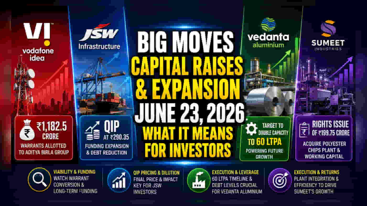 Vodafone Idea, JSW Infra and Vedanta Aluminium: Key Corporate Actions Today