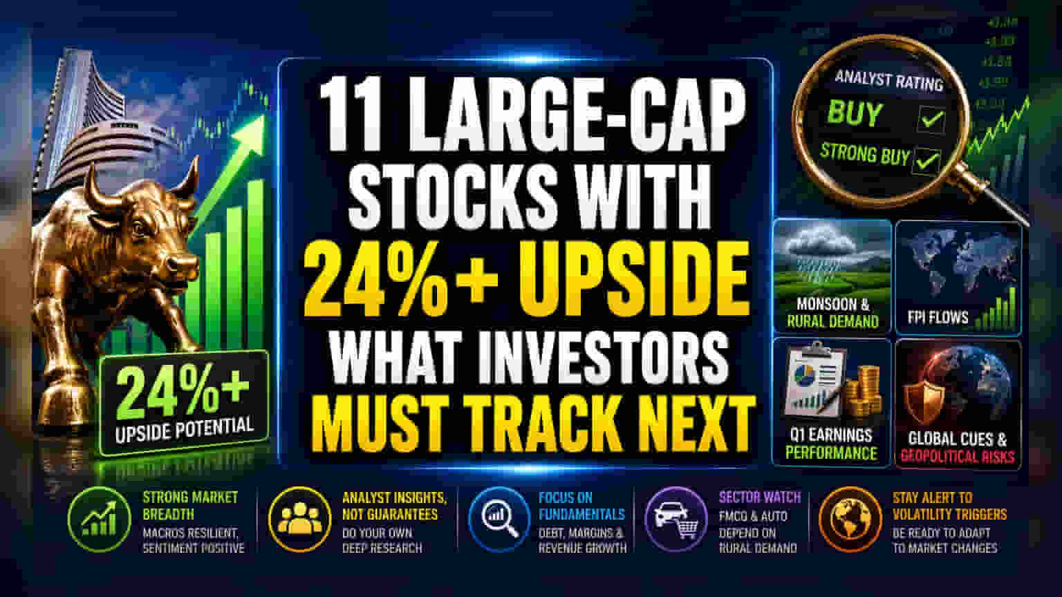 Analysts Identify 11 Large-Caps With Potential Upside