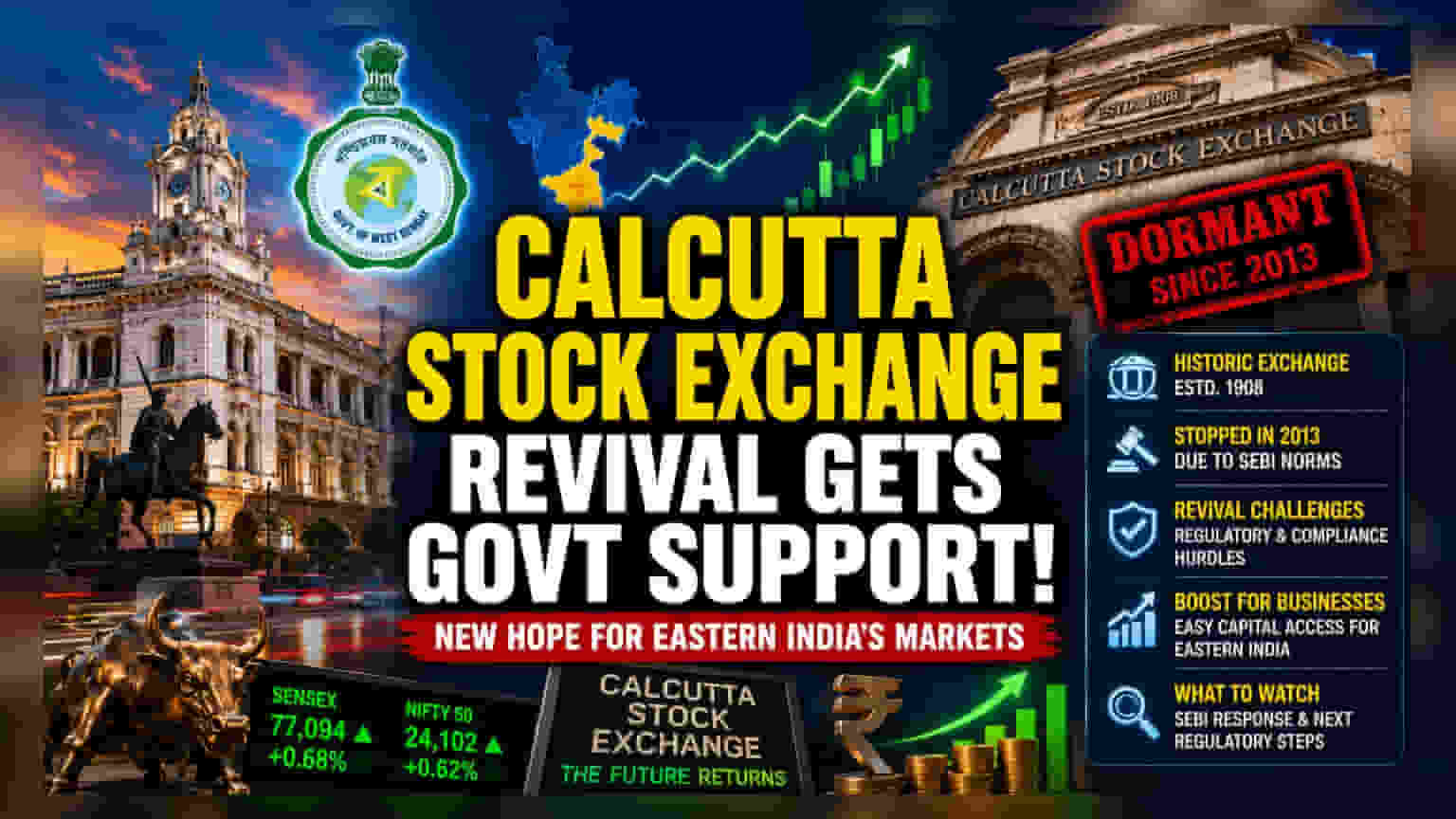 Calcutta Stock Exchange: ਪੱਛਮੀ ਬੰਗਾਲ ਸਰਕਾਰ ਨੇ ਕੀਤਾ ਪੁਨਰਜੀਵਨ ਦਾ ਐਲਾਨ, ਪਰ ਰਾਹ ਔਖਾ?