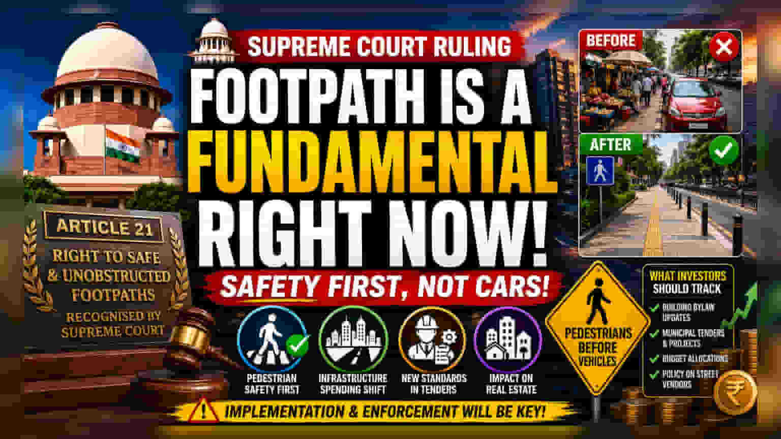 Supreme Court Pedestrian Ruling: Impact on Infra and Realty