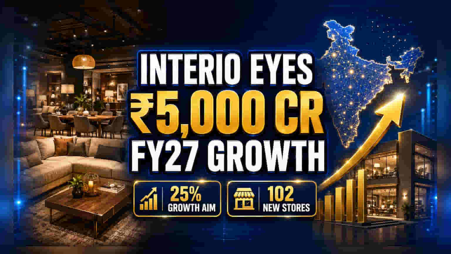 Interio ची मोठी झेप: FY27 पर्यंत ₹5,000 कोटी महसूल गाठण्याचे लक्ष्य, रिटेल मार्केटमध्ये जोरदार तयारी!