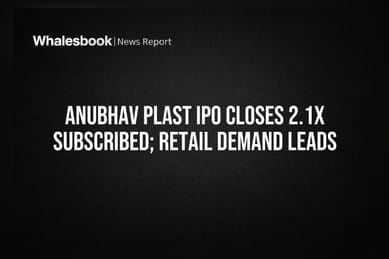 Anubhav Plast IPO Closes 2.1x Subscribed; Retail Demand Leads