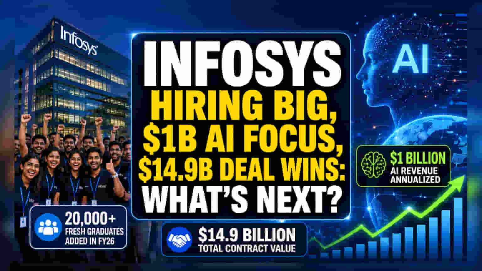 Infosys Share: 20,000 புதிய பணியாளர்கள், AI வருவாய் ₹1 பில்லியன் தாண்டியதால் முதலீட்டாளர்கள் கவனம்!