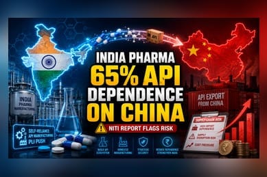 NITI Aayog: India Still Dependent on China for 65% of APIs