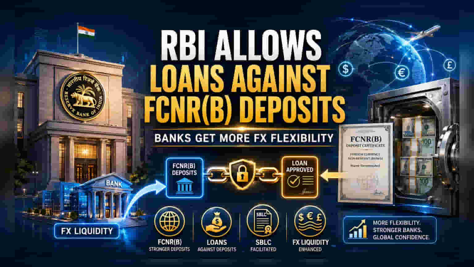 RBI Permits Banks To Issue Loans Against FCNR(B) Deposits