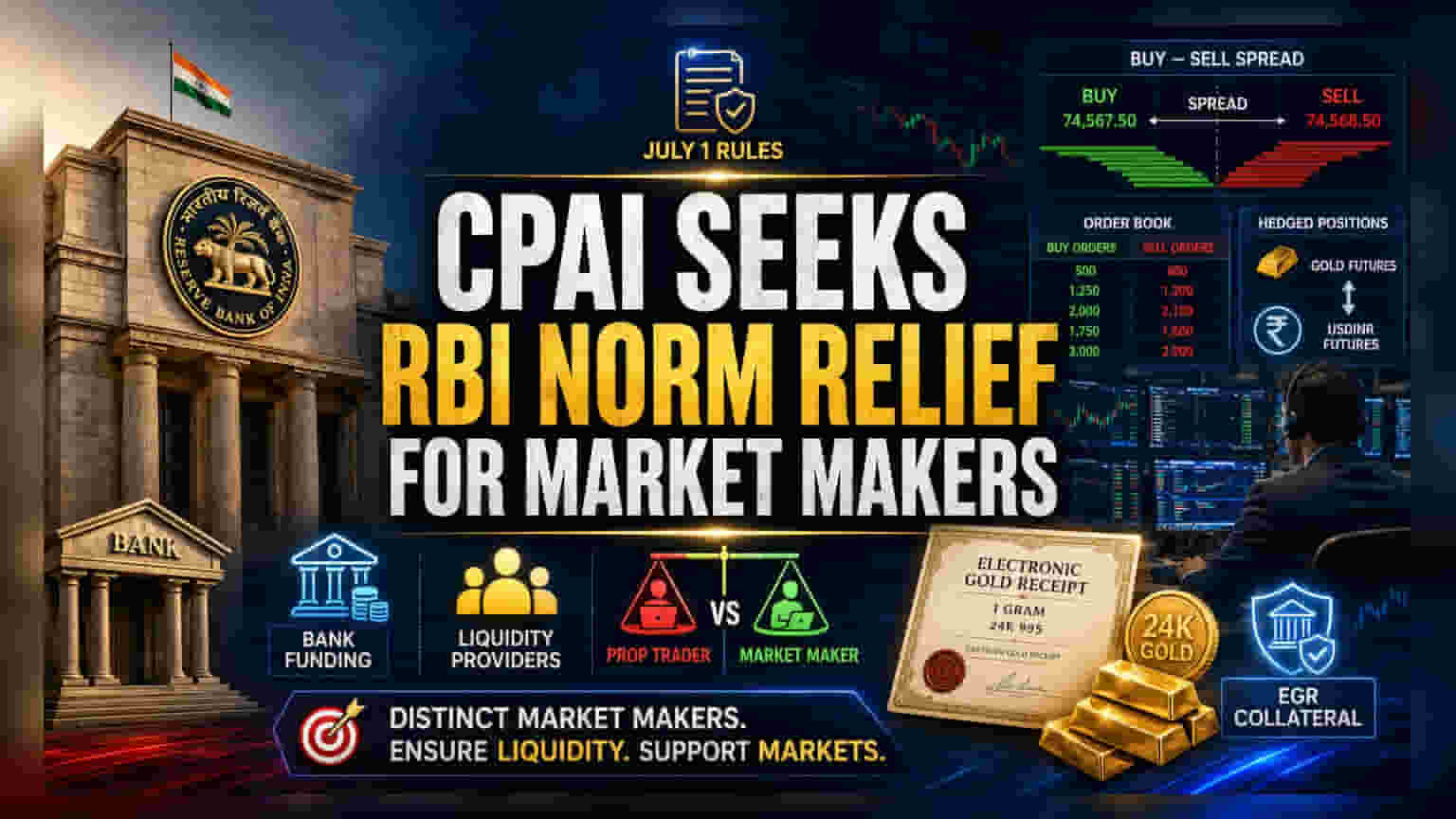 CPAI की RBI से गुहार: 1 जुलाई से पहले लिक्विडिटी प्रोवाइडर्स को राहत दिलाएं