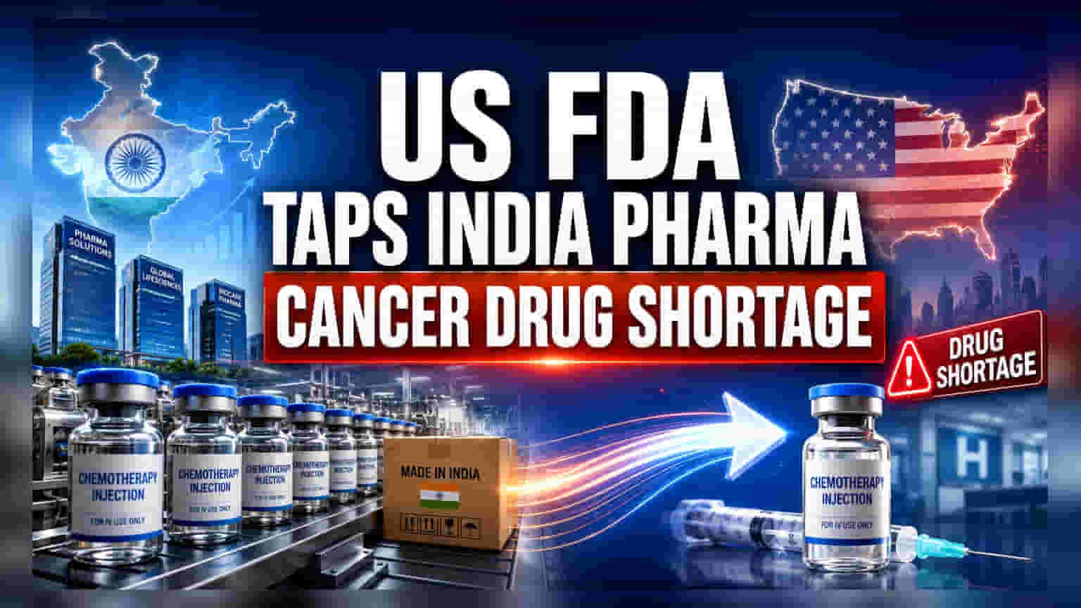 US FDA ची भारतीय फार्मा कंपन्यांना मदतीची हाक; 'इफोस्फामाइड'च्या तुटवड्यावर मात करण्यासाठी प्रस्ताव