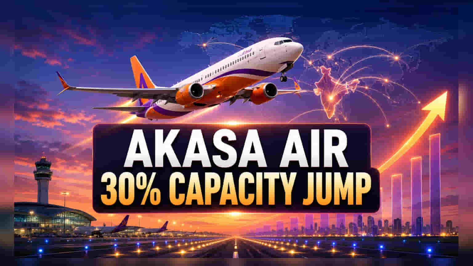Akasa Air चा मोठा धमाका! FY27 मध्ये क्षमता वाढवणार **30%**