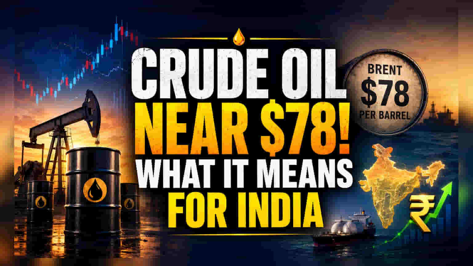 Brent Crude Holds Near $78: What It Means For Indian Stocks