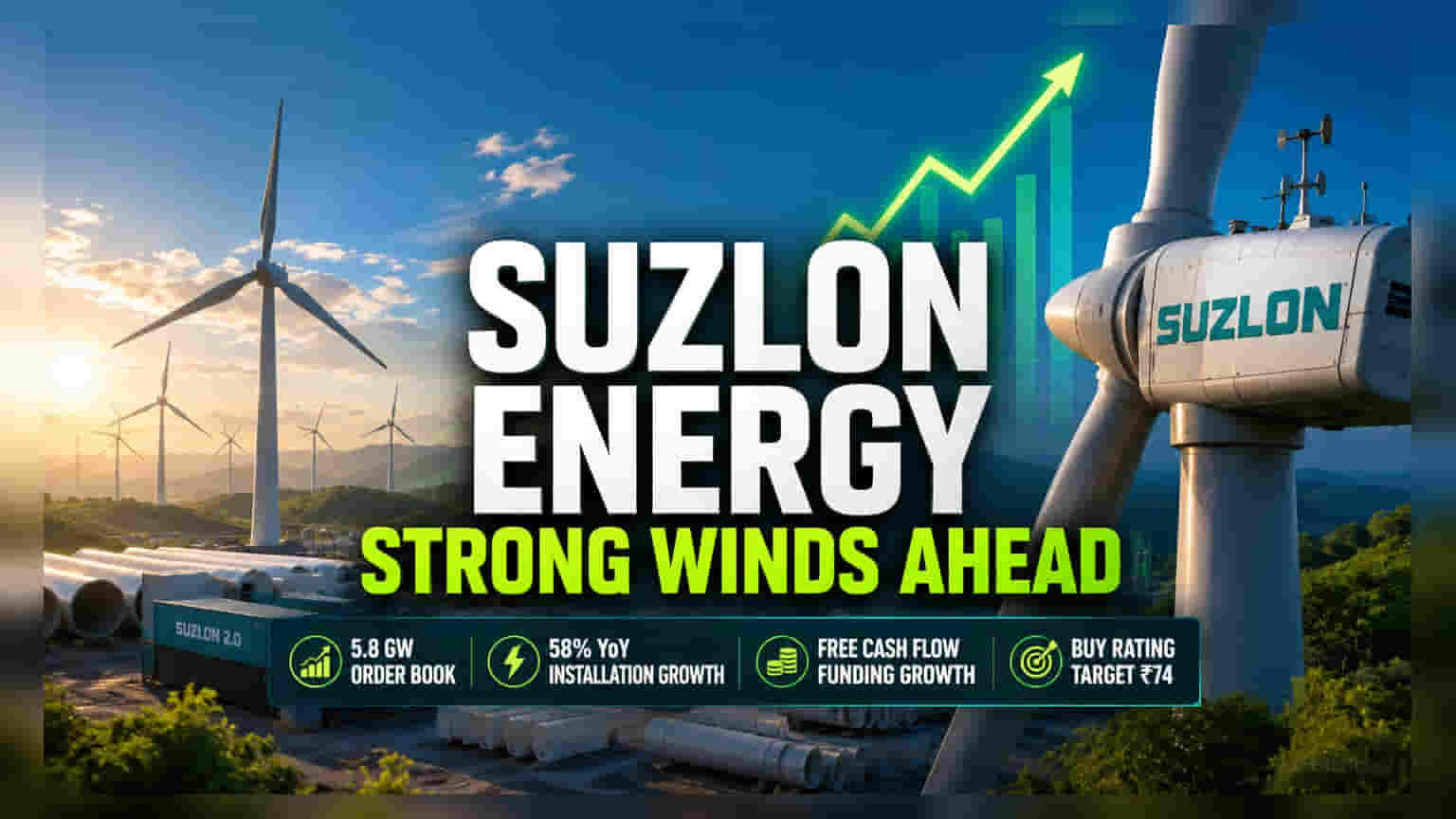 Suzlon Energy Gets 'Buy' Call From DRChoksey With Rs 74 Target