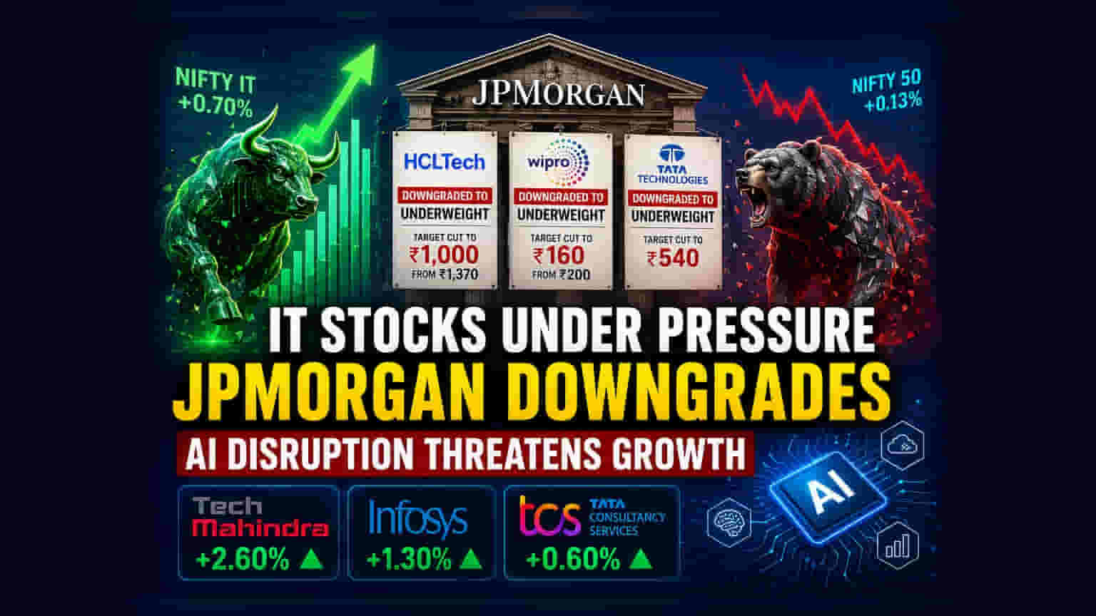 Nifty IT Share Price: JPMorgan च्या डाऊनग्रेडनंतरही IT शेअर्समध्ये तेजी, जाणून घ्या कारण