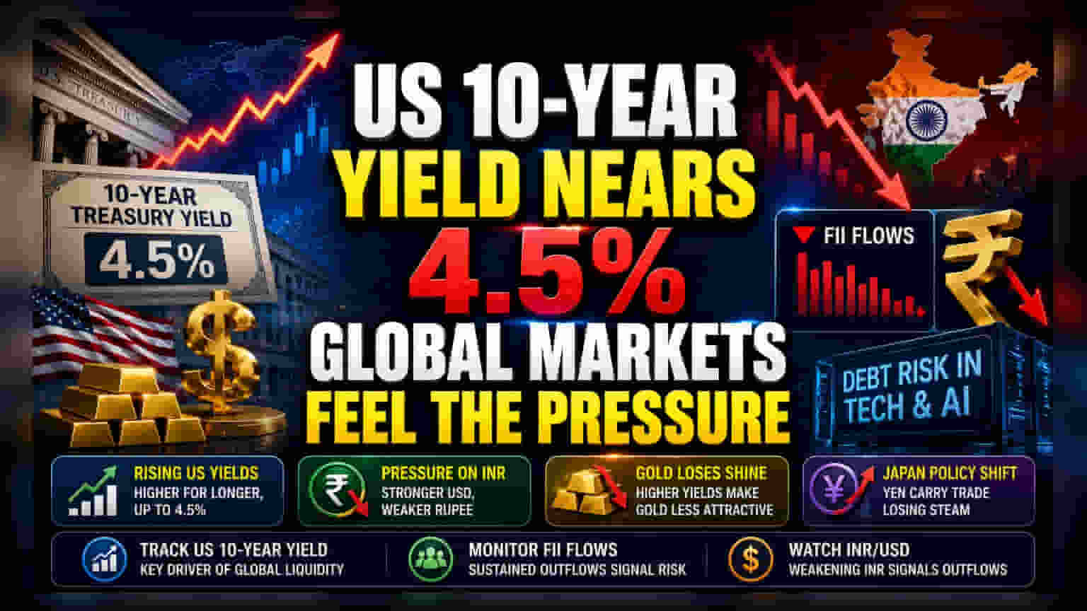 US 10-Year Yield Nears 4.5%: Impact On Indian Equities