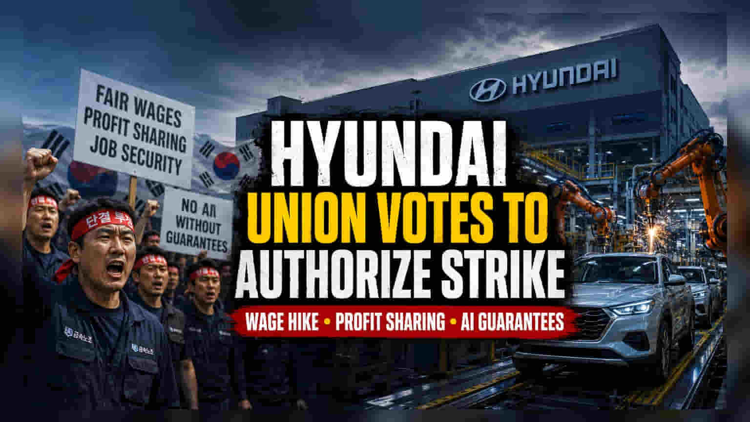 Hyundai South Korea: कामगार संपावर जाण्याच्या तयारीत? जाणून घ्या काय आहे कारण