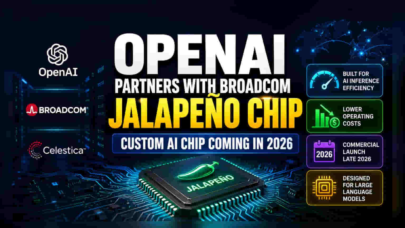 Broadcom Partners With OpenAI On 'Jalapeño' AI Chip For 2026
