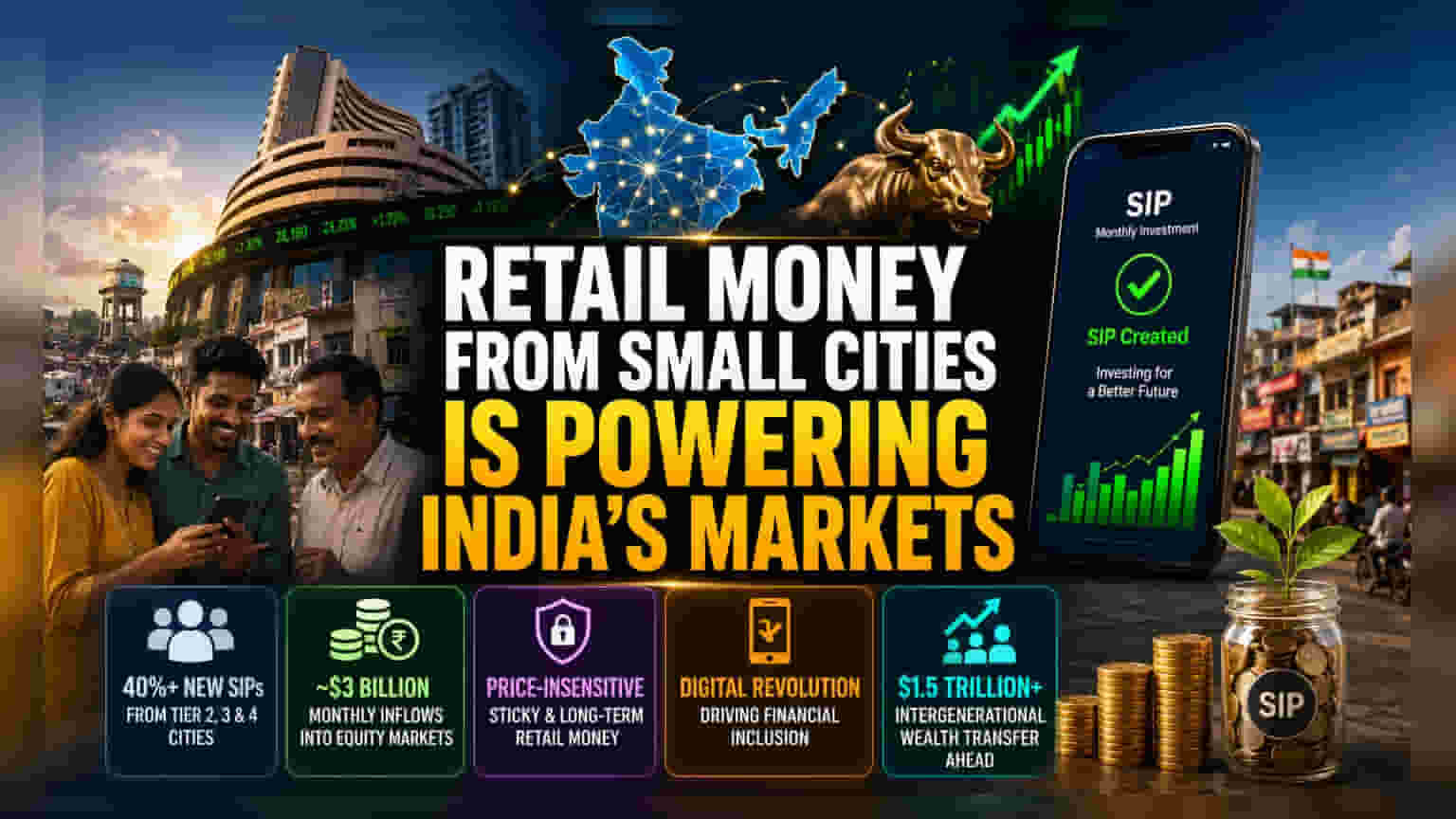 Tier 2 & 3 Cities Power 40% of New India SIPs