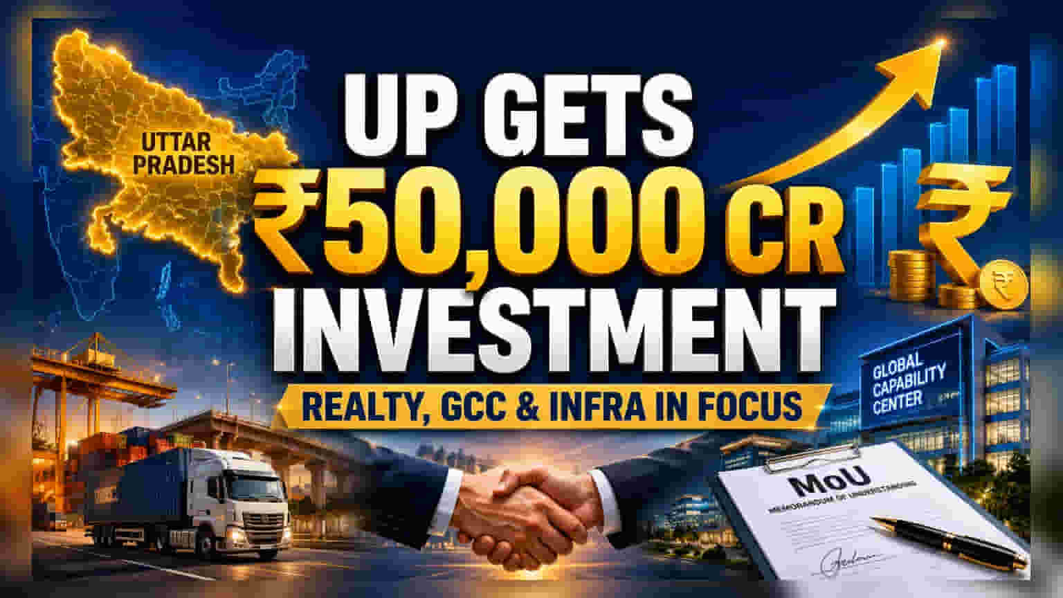 Uttar Pradesh Secures ₹50,000 Crore Investment Pledges