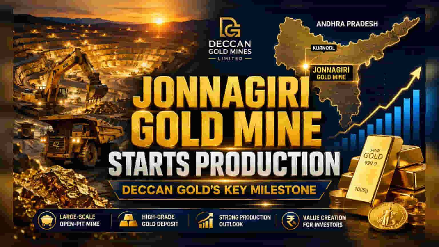 Deccan Gold Mines Affiliate Jonnagiri Mine Starts Production