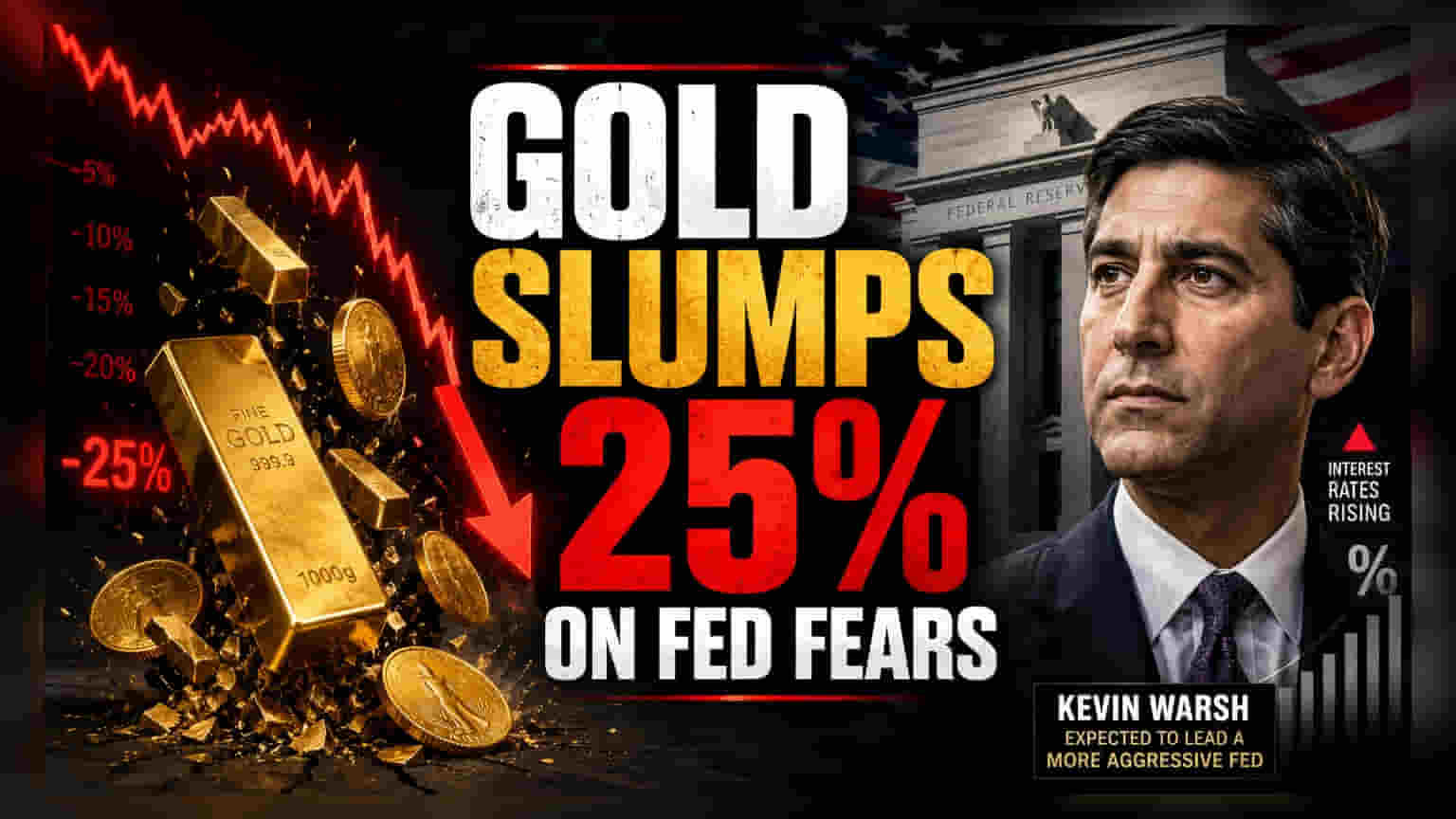 Gold Prices Fall 25% Since January As Fed Policy Outlook Shifts