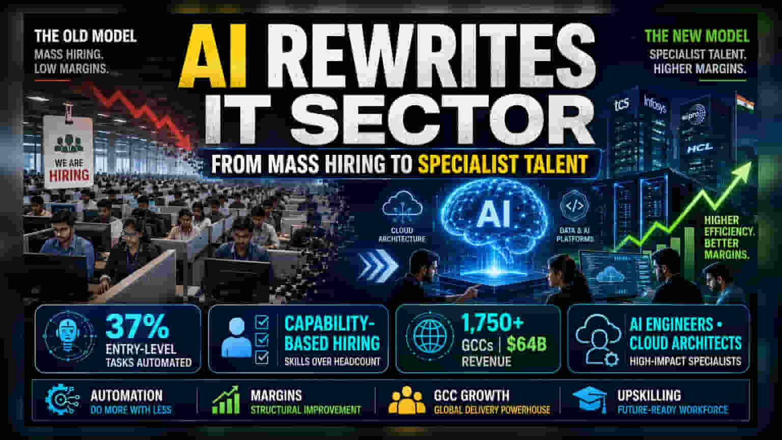 AI Is Changing India's IT Model: Hiring Shrinks, Skills Rise