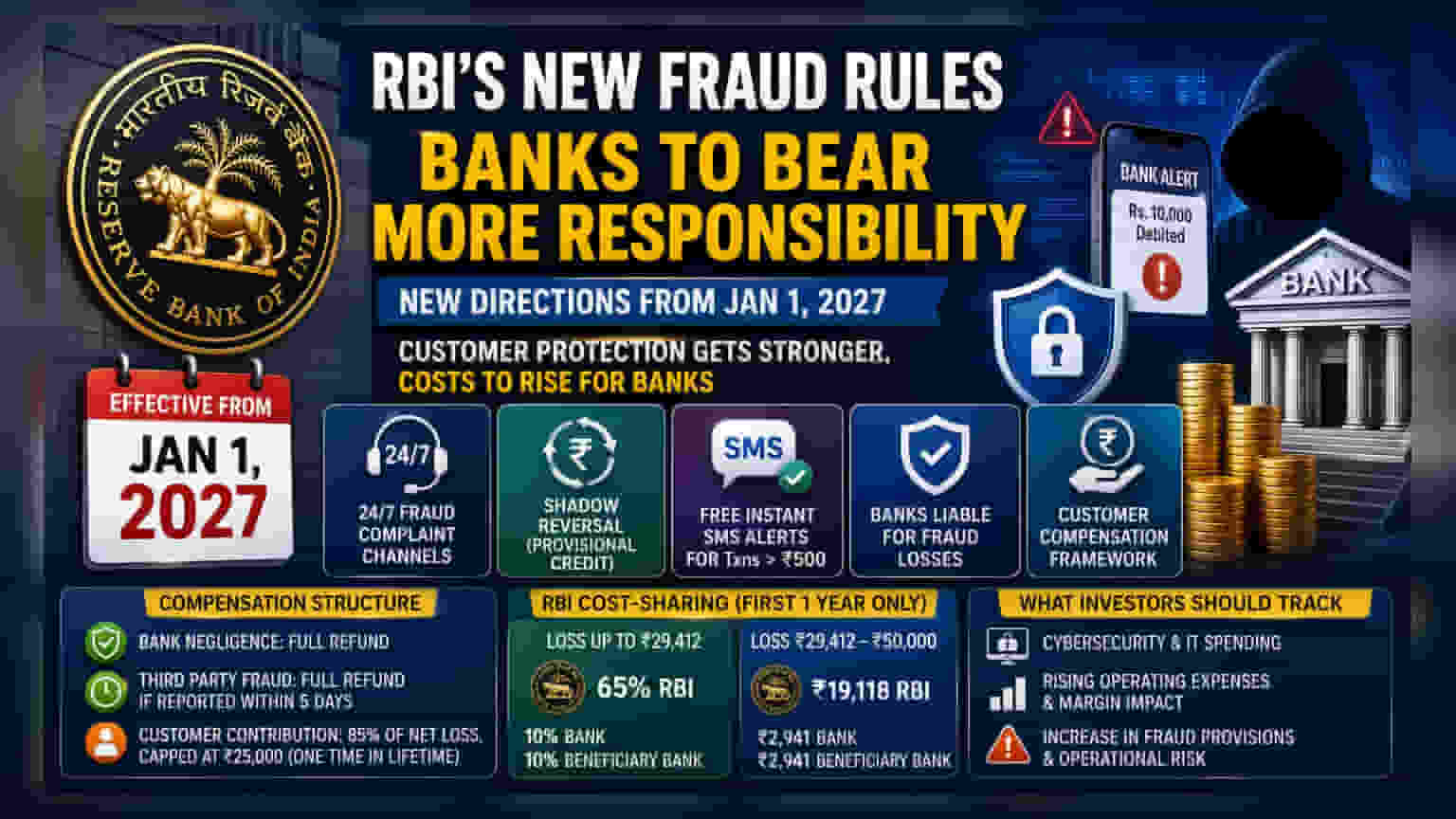 RBI Shifts Electronic Fraud Liability to Banks Starting 2027