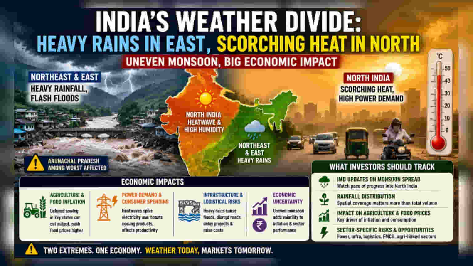मौसम का डबल अटैक: गर्मी और बेरुखी मॉनसून से शेयर बाजार पर मंडराया खतरा