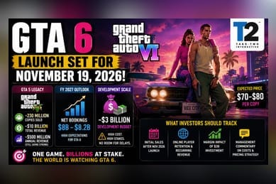 Take-Two Targets $8B Net Bookings With GTA 6 Release in Nov 2026