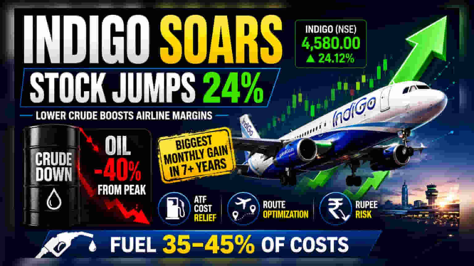 InterGlobe Aviation షేర్ ధర: ఆకాశమే హద్దుగా.. **24%** ర్యాలీకి కారణం ఇదే!