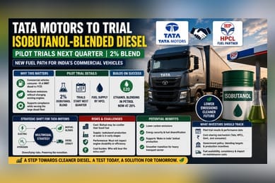 Tata Motors To Trial Isobutanol-Blended Diesel Next Quarter With HPCL
