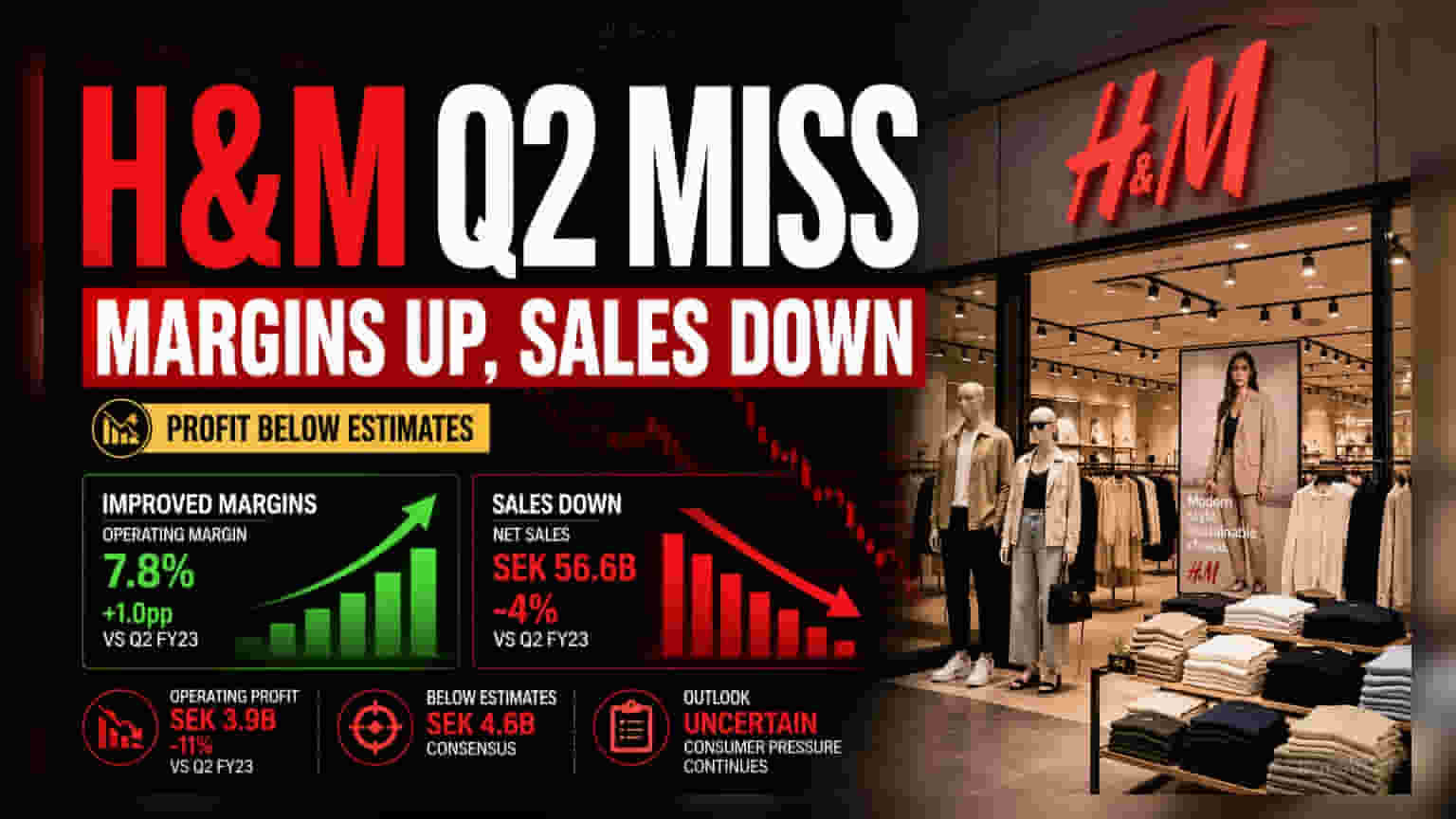 H&M के मुनाफे पर गिरी गाज! इन्वेंट्री घटने से सेल्स पर असर, कंपनी की रणनीति पर सवाल
