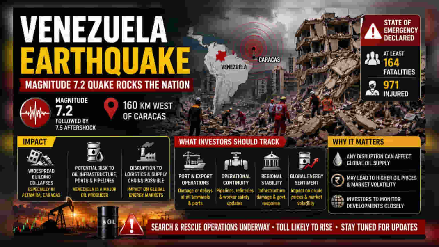 Venezuela Earthquake: 164 Dead, Emergency Declared