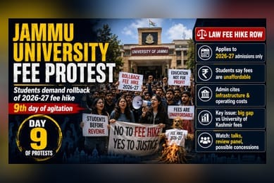 Jammu University Students Protest 2026-27 Fee Hikes