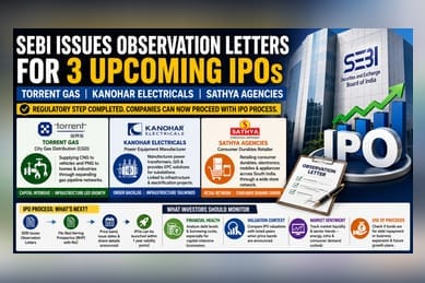 SEBI Clears IPO Paths for Torrent Gas, Kanohar, Sathya