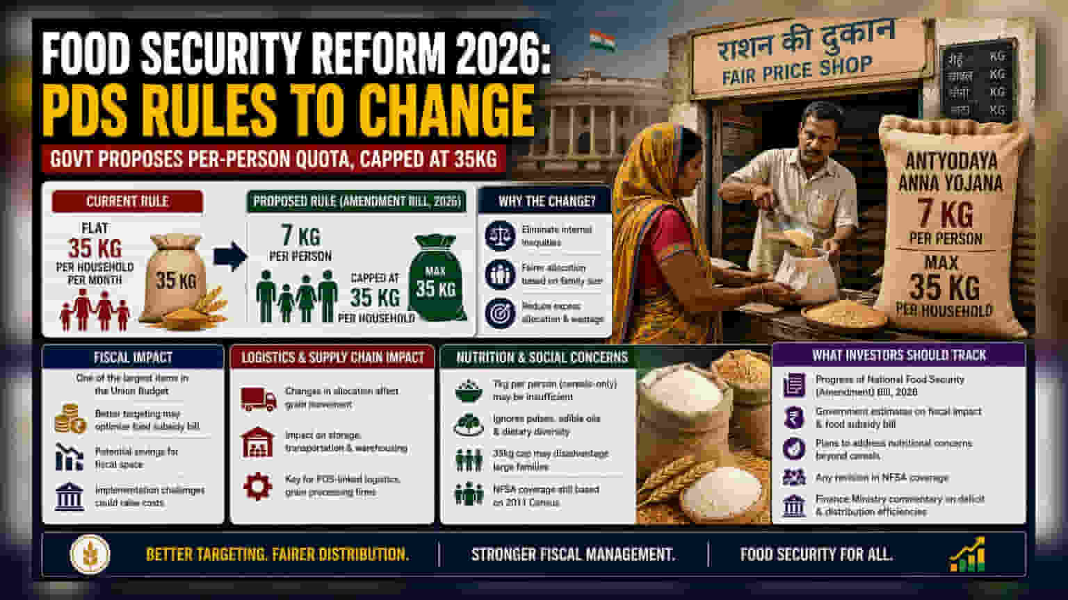NFSA Bill 2026: இனி ரேஷன் பொருட்கள் விநியோகம் எப்படி மாறும்? முழு விவரம்!