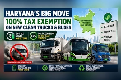Haryana Offers 100% Tax Waiver for Green Commercial Vehicles in NCR