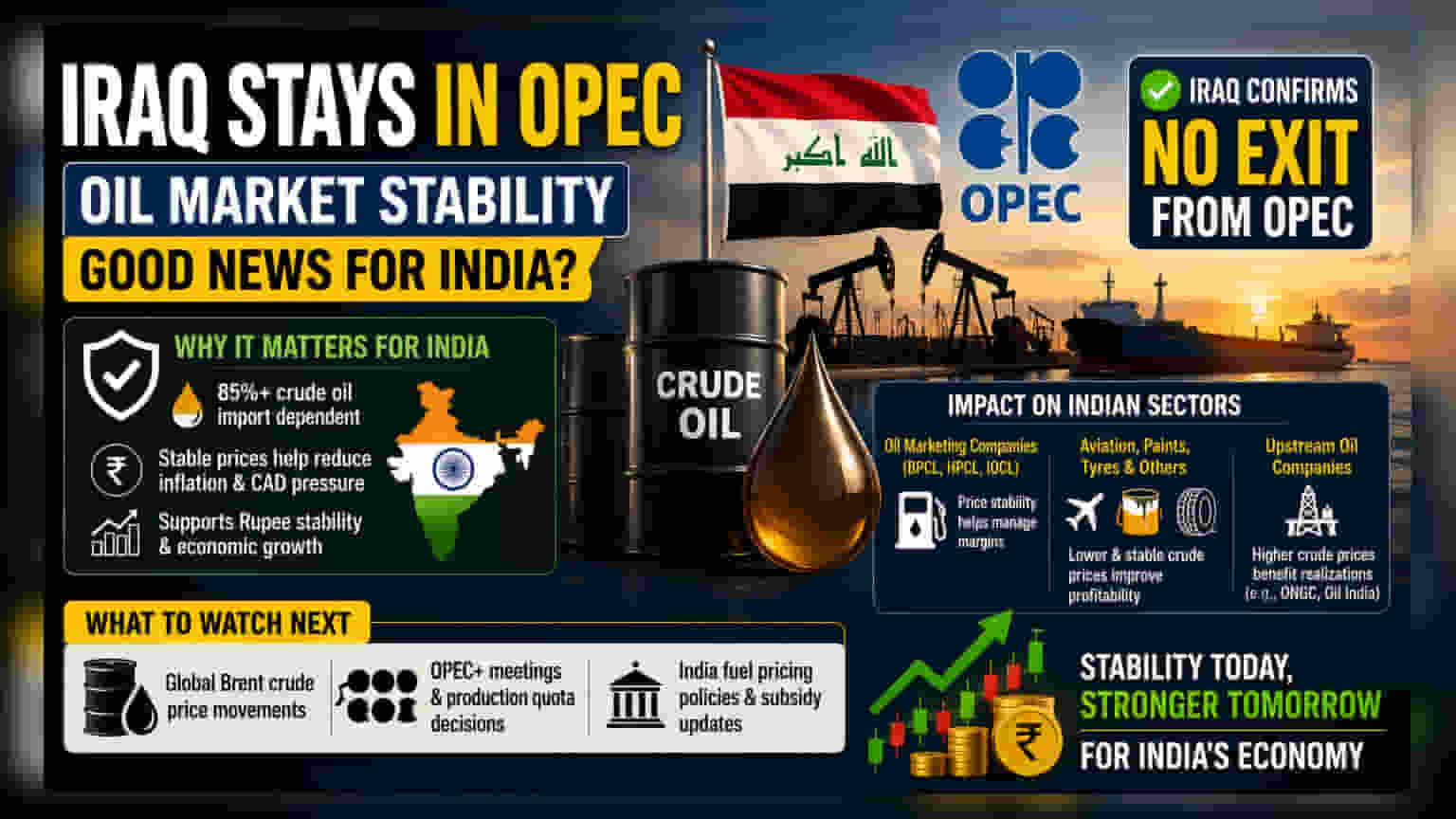 Iraq Stays In OPEC, Reducing Global Oil Market Uncertainty