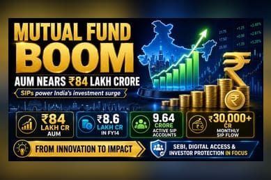 India Mutual Fund AUM Hits ₹84 Lakh Crore as Industry Shifts Focus
