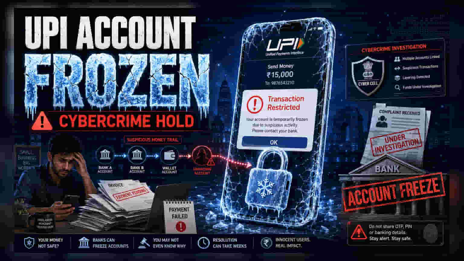 UPI Accounts Frozen? हे का घडते आणि याचे निराकरण कसे करावे