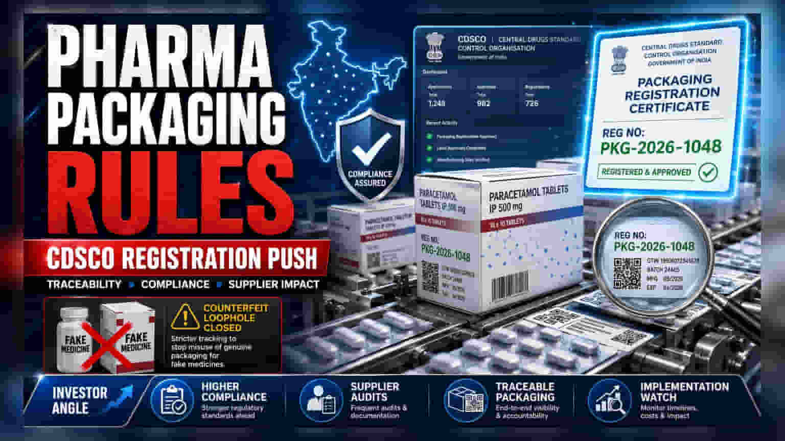 CDSCO Plans Mandatory Registration For Pharma Packaging Suppliers
