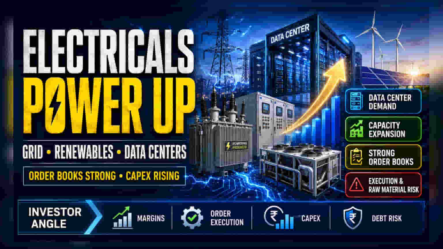 Indian Electrical Equipment Firms See Order Book Surge Amid Data Center Boom
