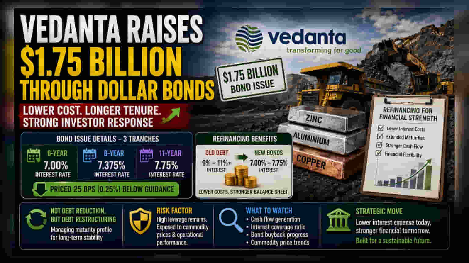 Vedanta के निवेशकों को राहत! कंपनी ने घटाई ब्याज लागत, जुटाए $1.75 बिलियन