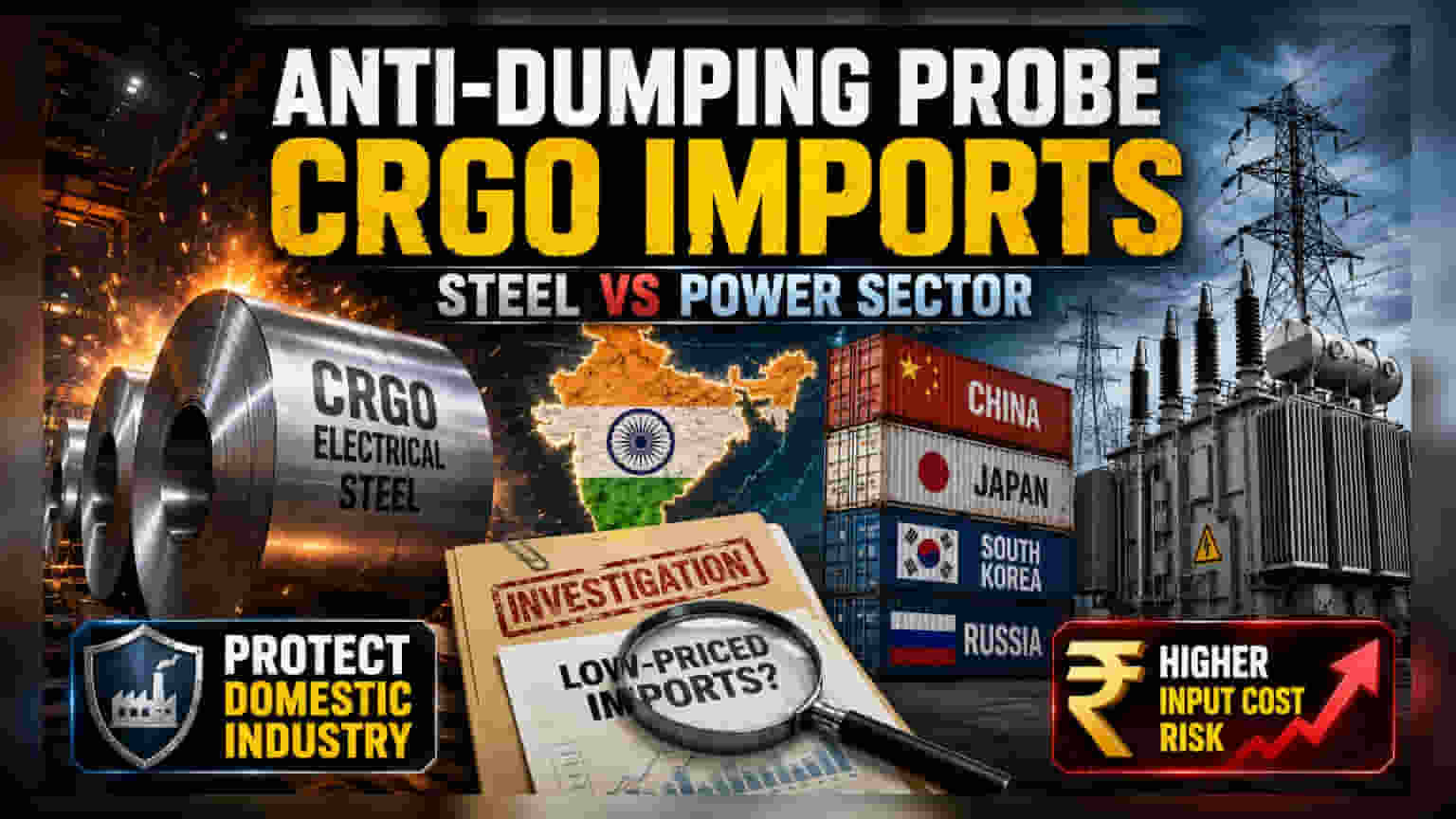 India Probes CRGO Steel Imports: Potential Impact On Power Costs