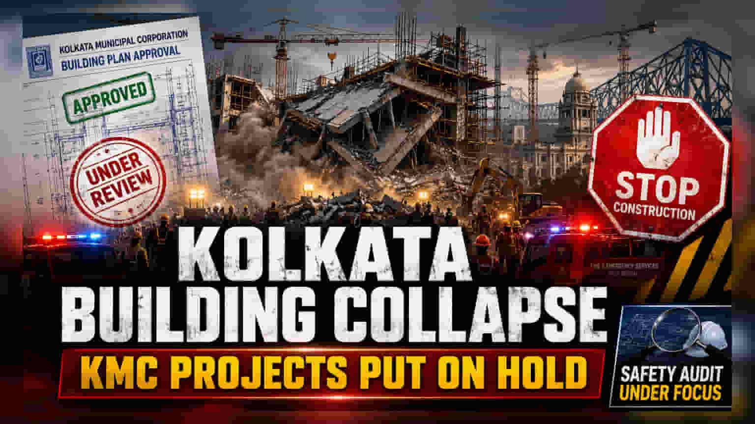 Kolkata Warehouse Collapse: સુરક્ષા સમીક્ષા સુધી બાંધકામ અટકાવ્યું